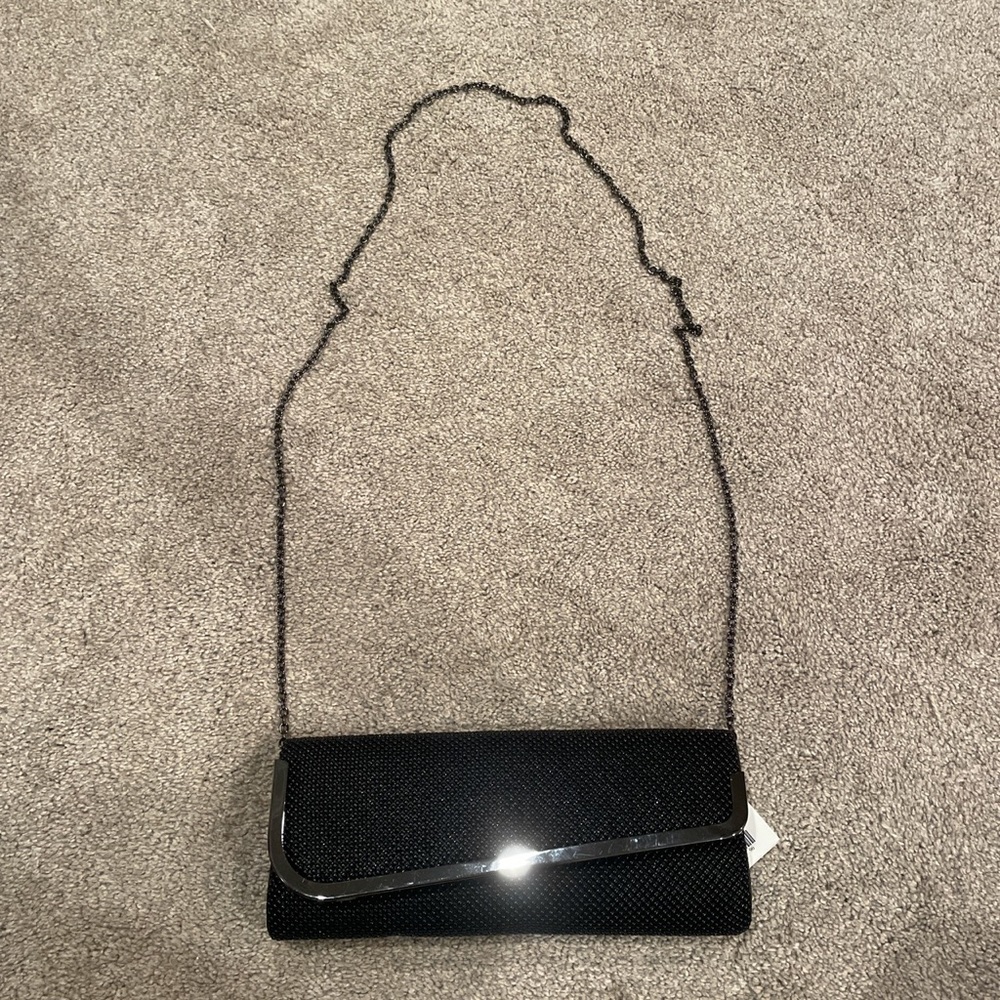 Black beaded shoulder bag